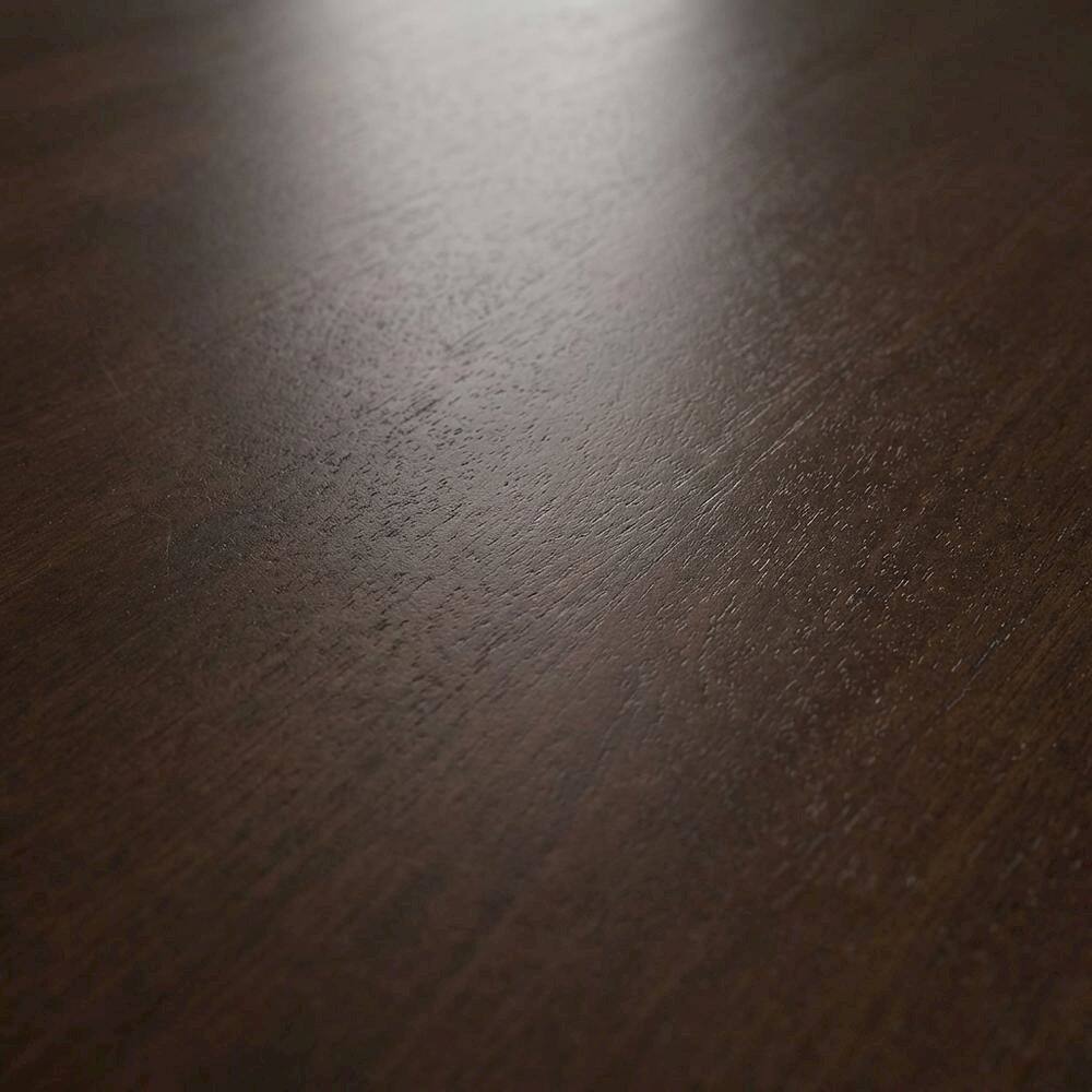 Alt View 4. FurniFact - Saddle Brown Drop Leaf Round Table - Espresso.