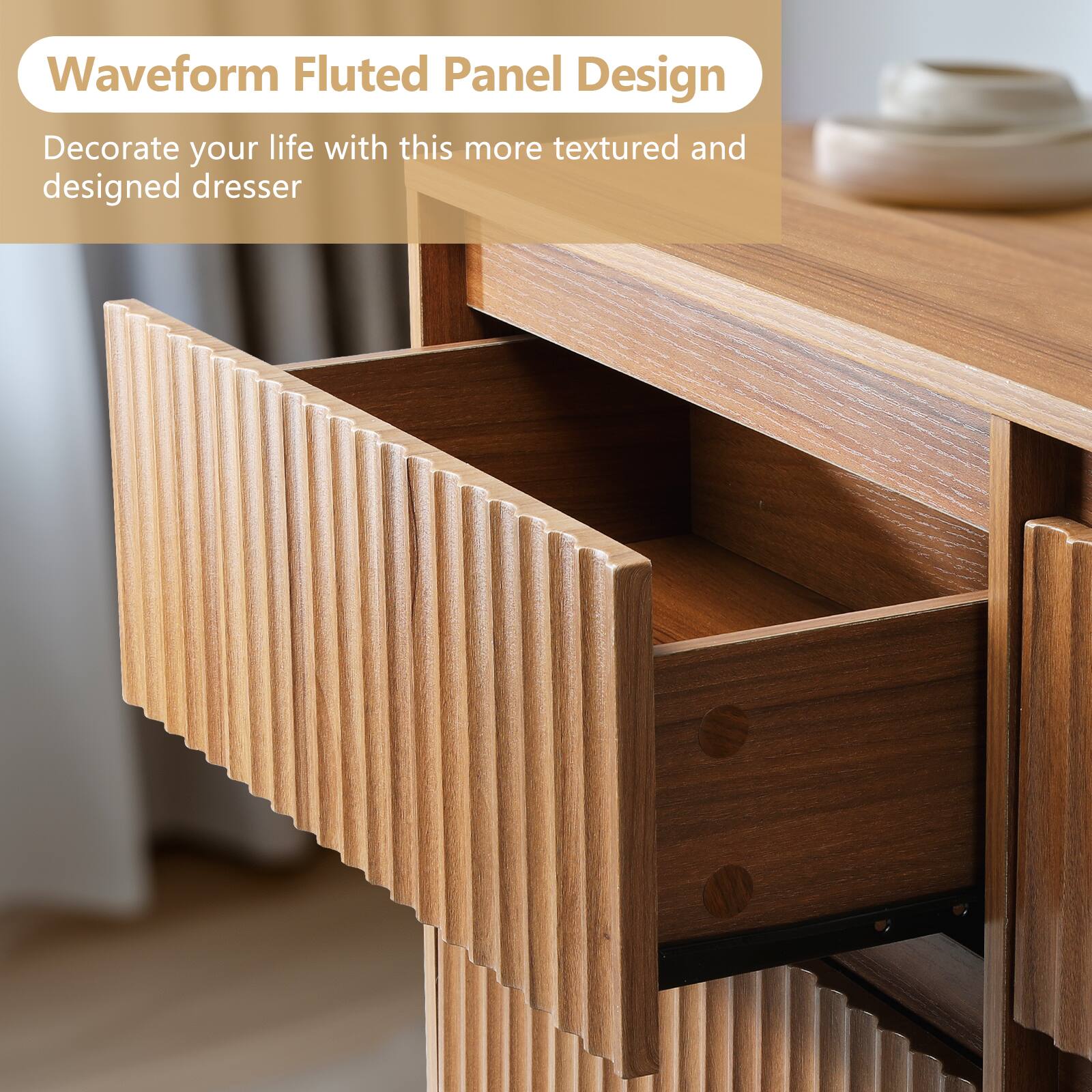 Waveform Fluted Panel Design

Decorate your life with this more textured and designed dresser