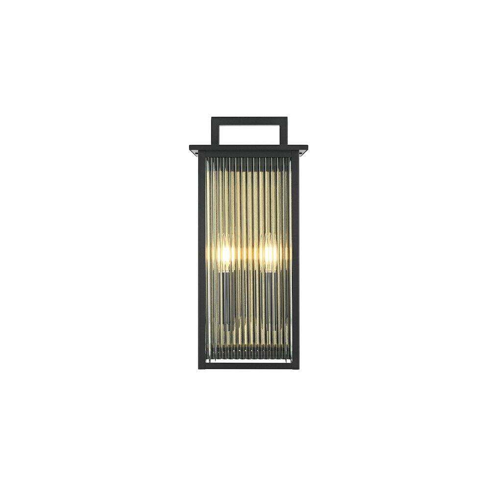 Back. Elegant Lighting - Kannon 8.5 inch Outdoor Wall Sconce in Black - Black.