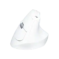 Front. J-Tech Digital - J-Tech Digital Vertical Wireless Ergonomic Mouse with 2.4G and Bluetooth Modes – Adjustable DPI (White) - White.