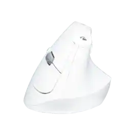 J-Tech Digital - Vertical Wireless Ergonomic Mouse with 2.4G and Bluetooth Modes – Adjustable DPI - Wireless - White