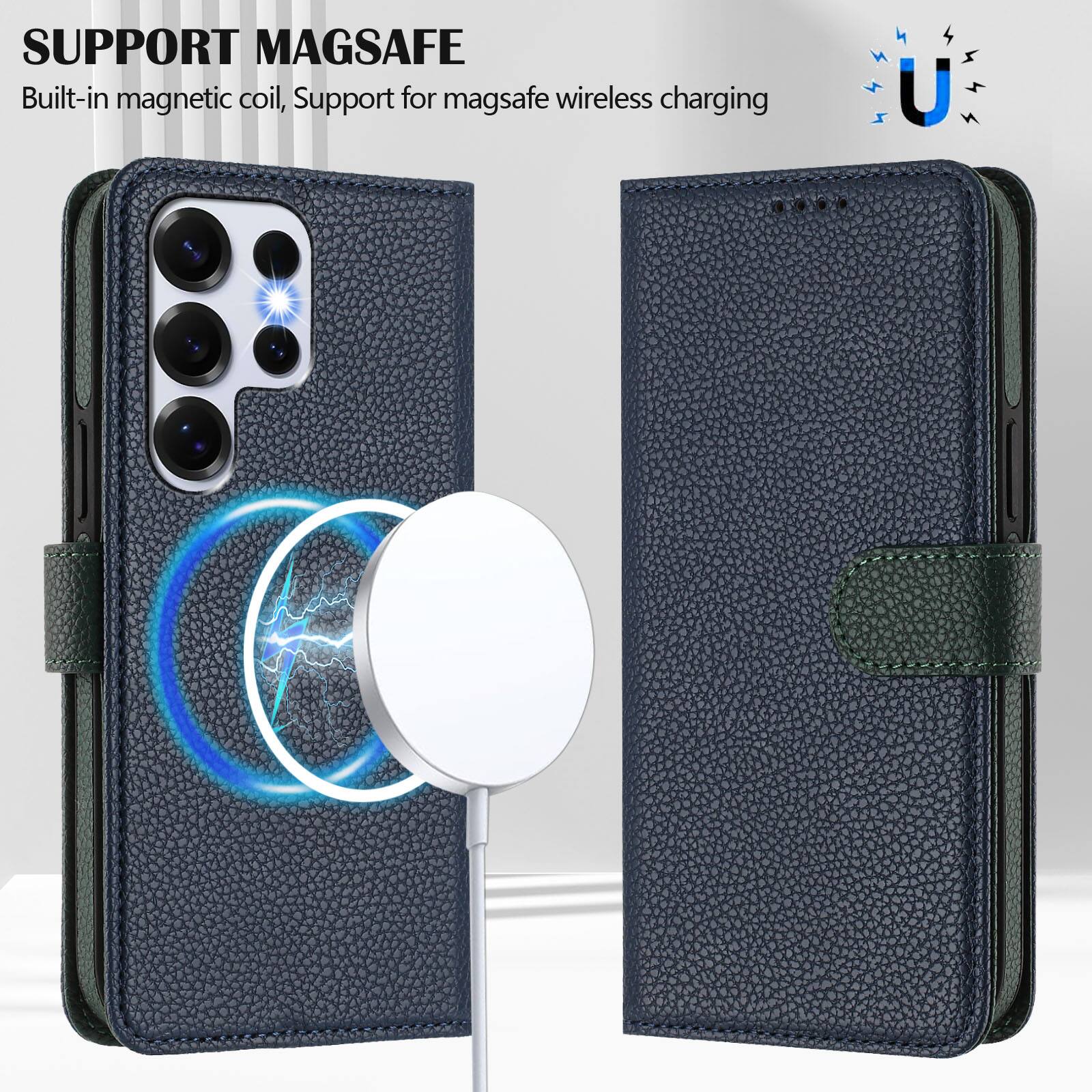SUPPORT MAGSAFE  
Built-in magnetic coil, Support for magsafe wireless charging