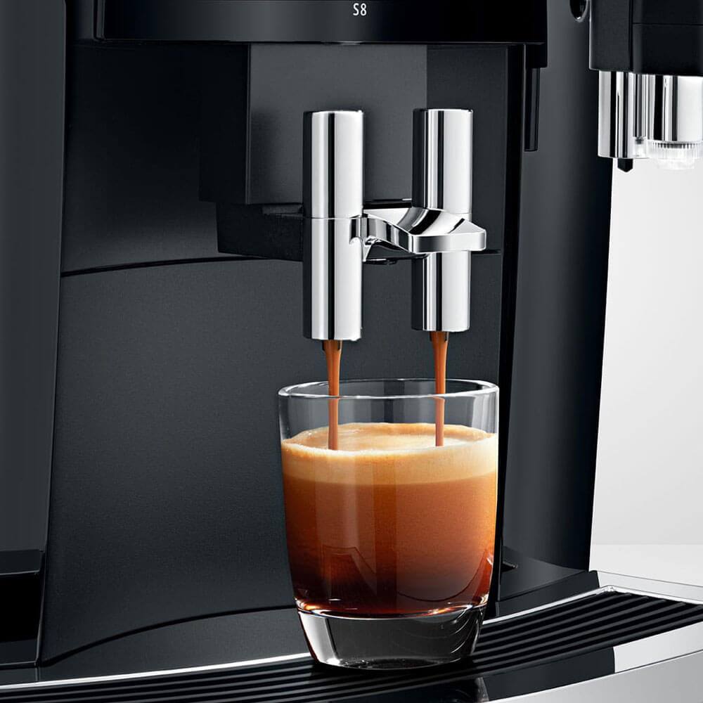 Alt View 1. JURA - Jura S8 Automatic Coffee and Espresso Machine - Piano Black - Black.