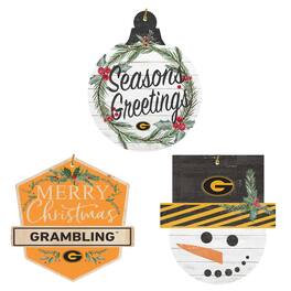 Jardine - Grambling Tigers Ornament Bundle - White