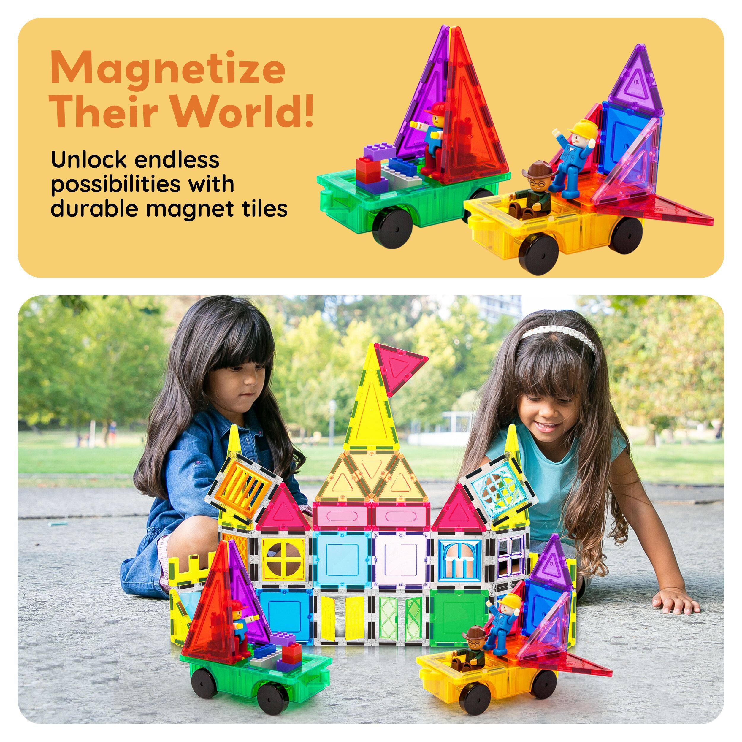 Magnetize Their World! Unlock endless possibilities with durable magnet tiles