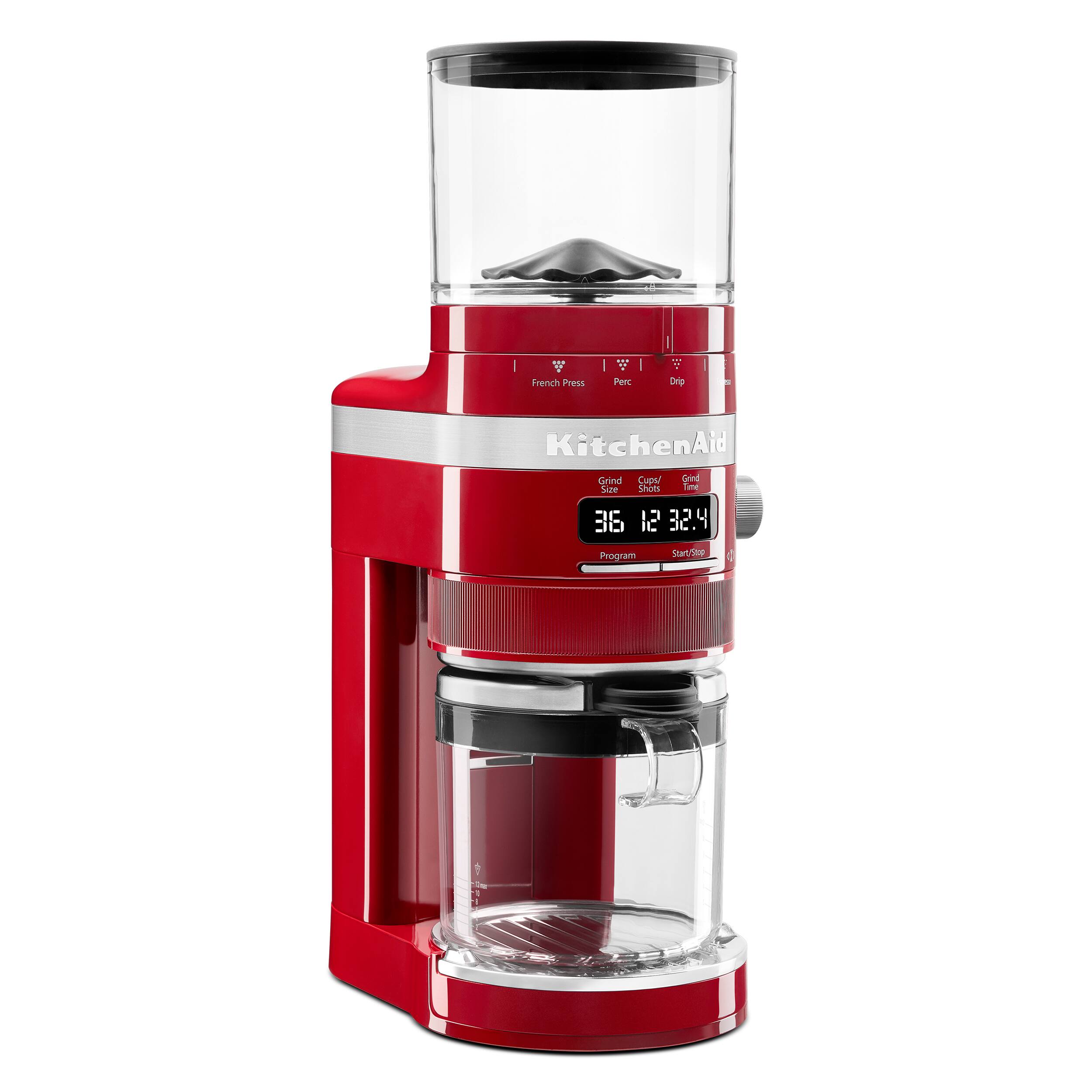 Front. KitchenAid - Burr Coffee Grinder - Empire Red.