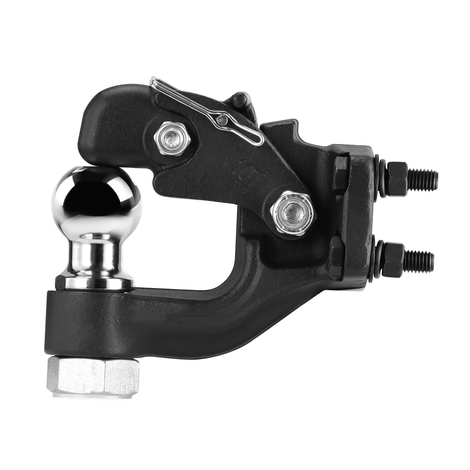 Alt View 5. VEVOR - Pintle Hook, 20000 lbs Towing Capacity, Trailer Hitches Receiver Hook Combination 2-inch Hitch Ball - Black.