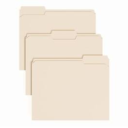 Staples - File Folder, 1/3-Cut Tab, Letter Size, 100/Pack (ST62727) - Manilla