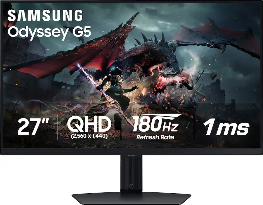 Samsung 27” Odyssey G50D QHD IPS 180Hz 1ms AMD FreeSync and G Sync