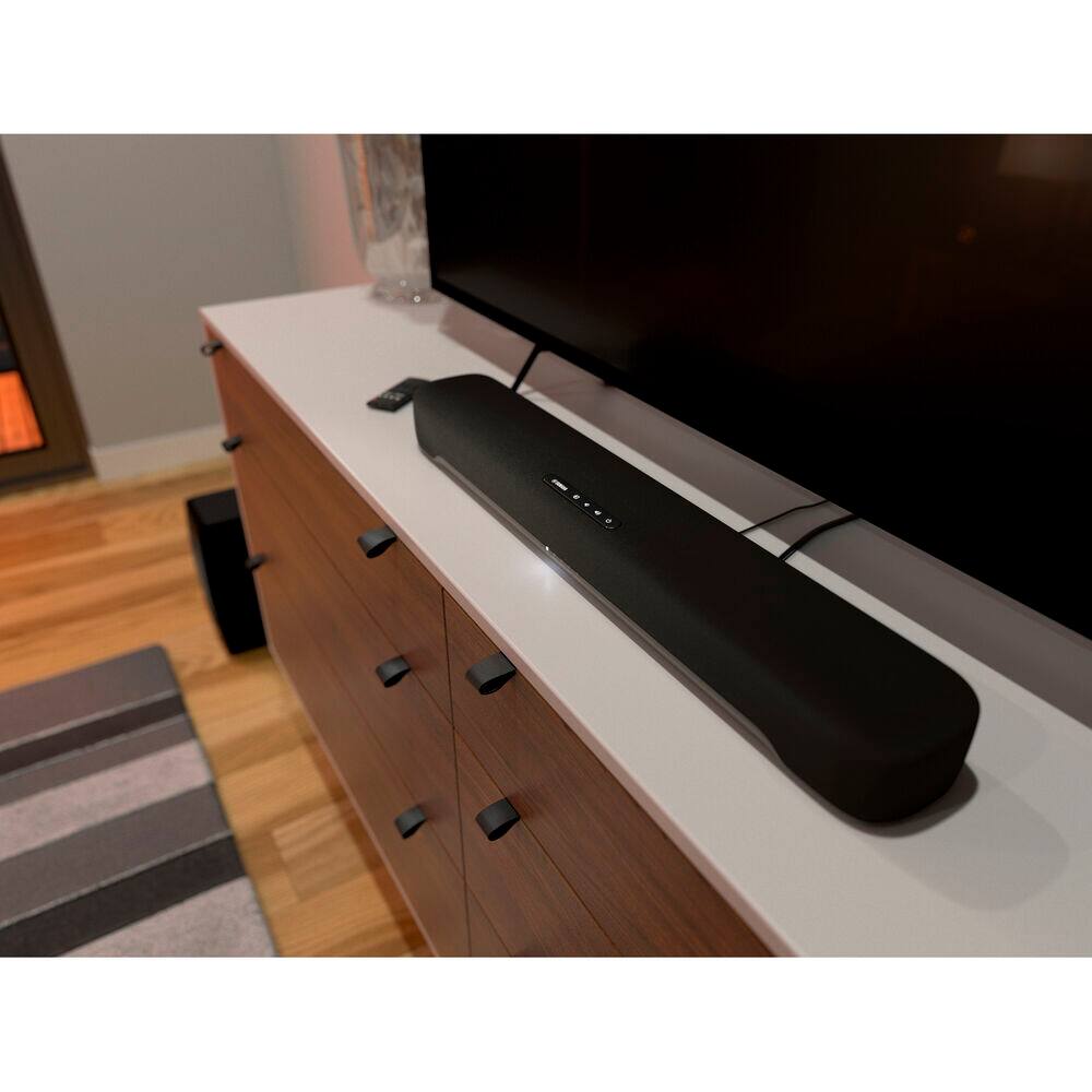 Alt View 5. Yamaha - Yamaha SR-C30A 90W 2.1-Channel Soundbar System, Cleaning kit, Reusable Fastener Straps, Bundle.