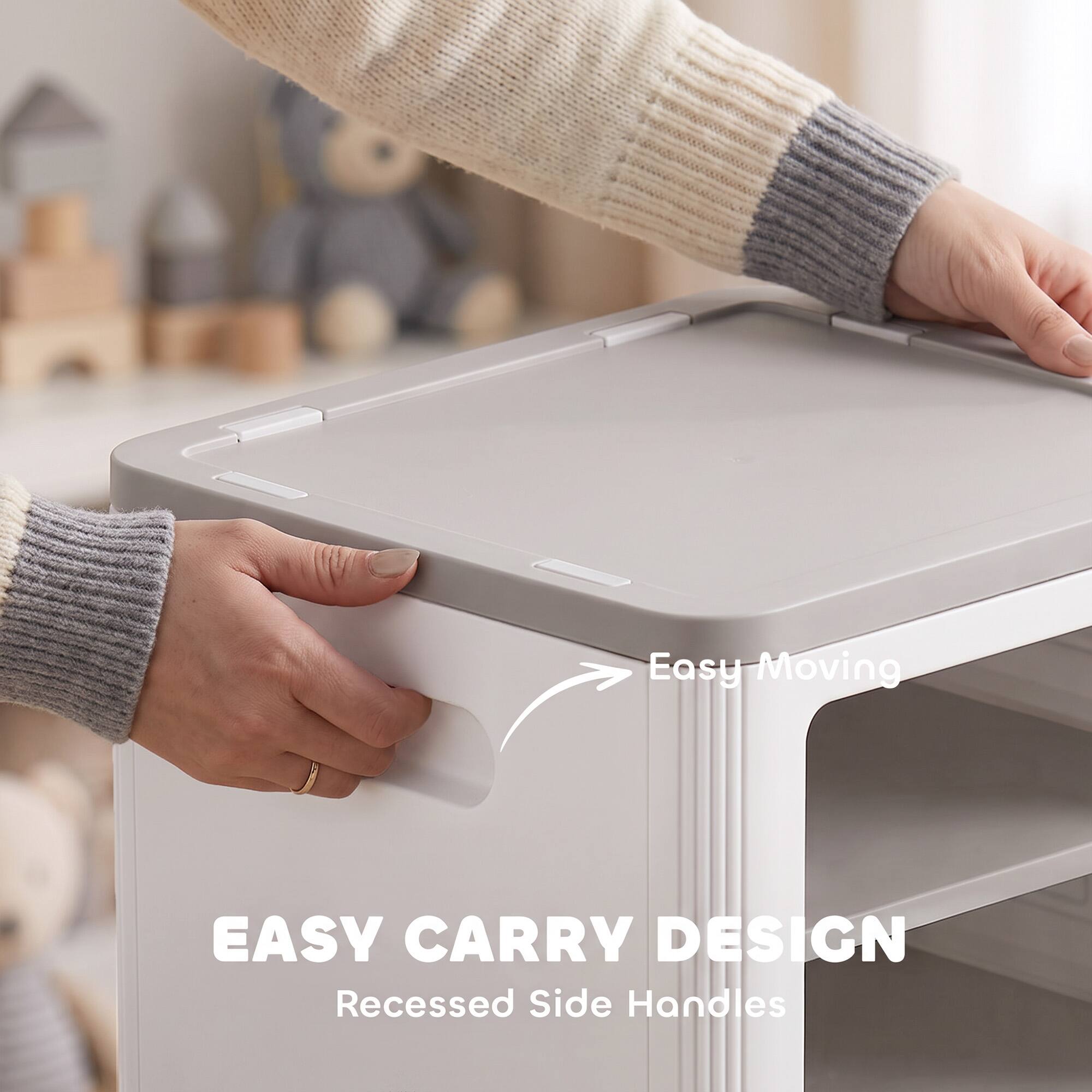 Easy Moving

EASY CARRY DESIGN
Recessed Side Handles