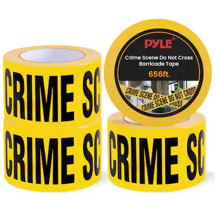 PYLE Crime Scene Do Not Cross Barricade Tape 656ft.
CRIME SCENE DO NOT CROSS
CRIME SCENE DO NOT CROSS
CRIME SCENE DO NOT CROSS
