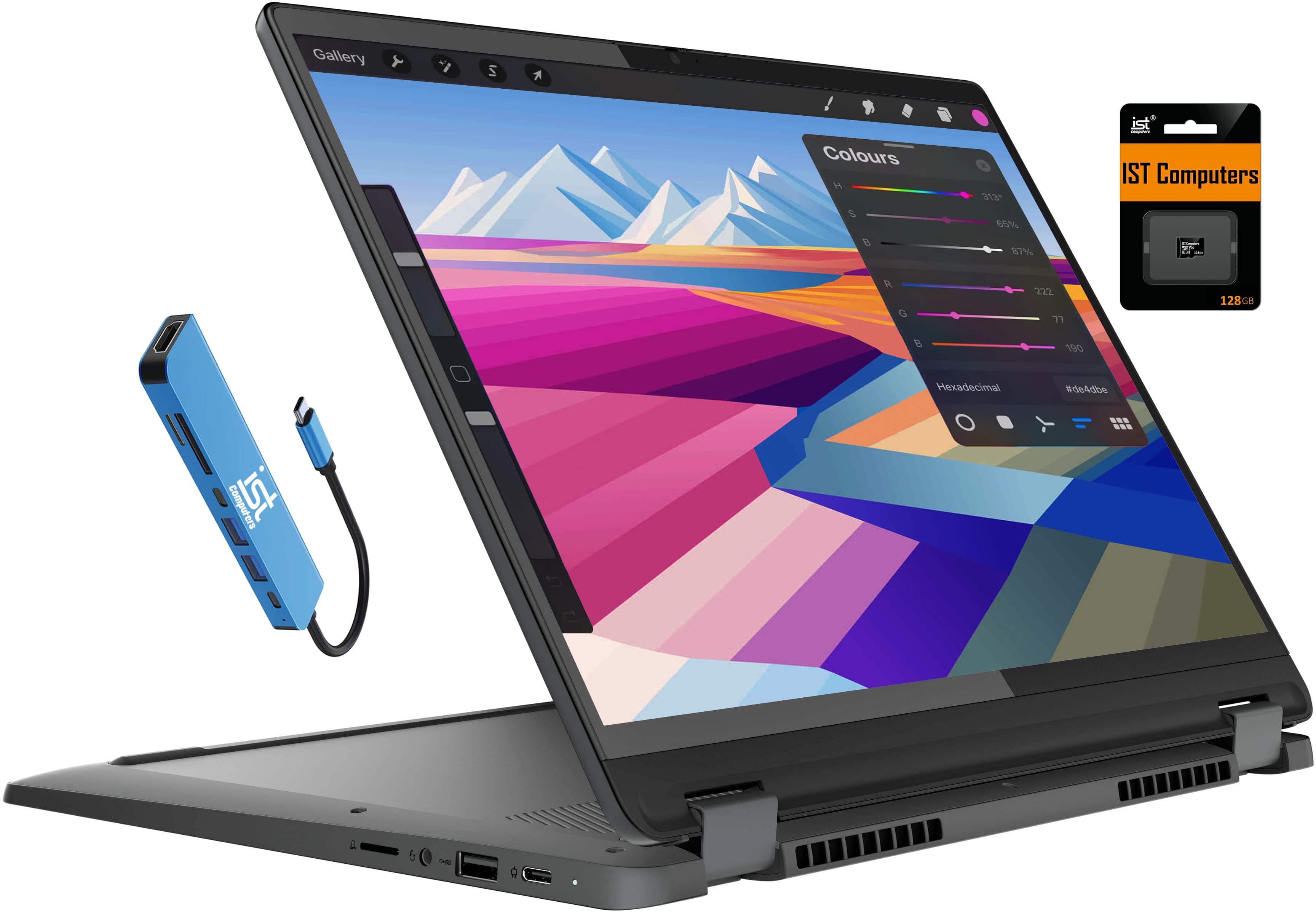Lenovo - Flex 5i Chromebook Plus Laptop - 14" FHD+ Touchscreen - Intel i3 1315U - 8GB RAM - 128GB + 128GB SD Card - Gray