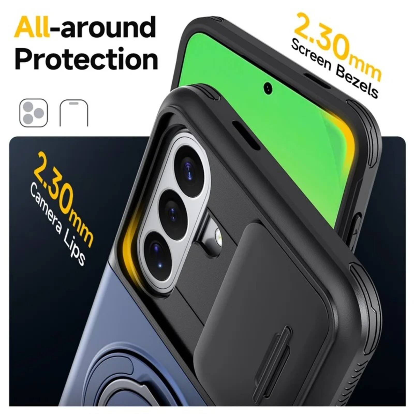 All-around Protection  
2.30mm Camera Lips  
2.30mm Screen Bezels