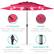 UV Protection
Fabric shade made from quality polyester to diffuse sunlight
Durable
Powder-coated steel withstands wear over time
Built-In Crank
Pully-assisted crank opens and closes the umbrella
Push-Button Tilt
Freely adjust the angle with a locking tilt joint