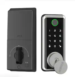 Black+Decker - 5-in-1 Smart Lock w/ WiFi – Fingerprint, App Control, Keypad, Auto-Lock, Keyless Entry - Silver