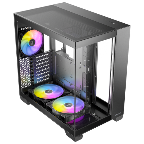 Left. Antec - Antec C8 ARGB, 2x TQR 160mm & 1x TQ 140mm Fans, Dual-chamber, Type-C, 360mm Radiator, RTX 40 compatible Full-Tower Case - ARGB.