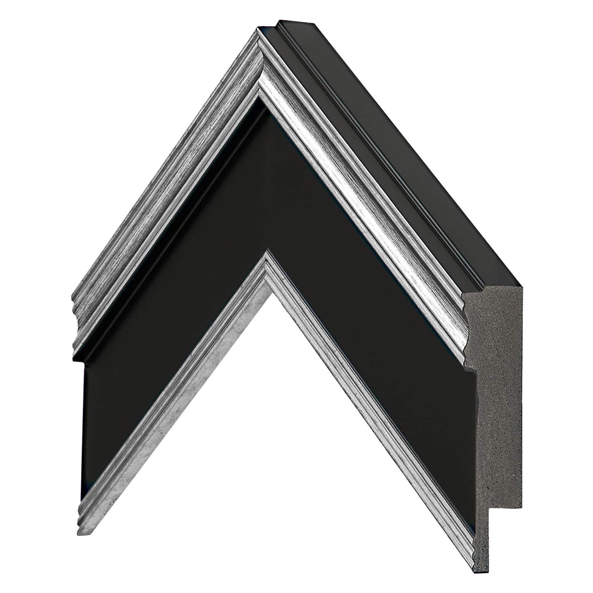 Alt View 14. Deco TV Frames - Premiere Bezel for Samsung the Frame TV - 32" - Antique Silver & Black.