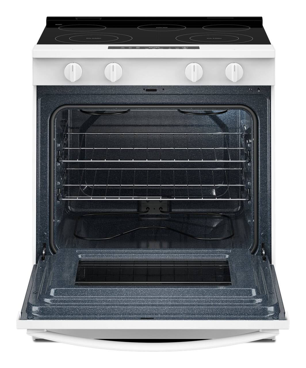 Alt View 10. Whirlpool - 30 in. Wide 5 elements 5.3 cu. ft. Slide-In Electric Range with No Preheat and Slow Cook Modes - White.