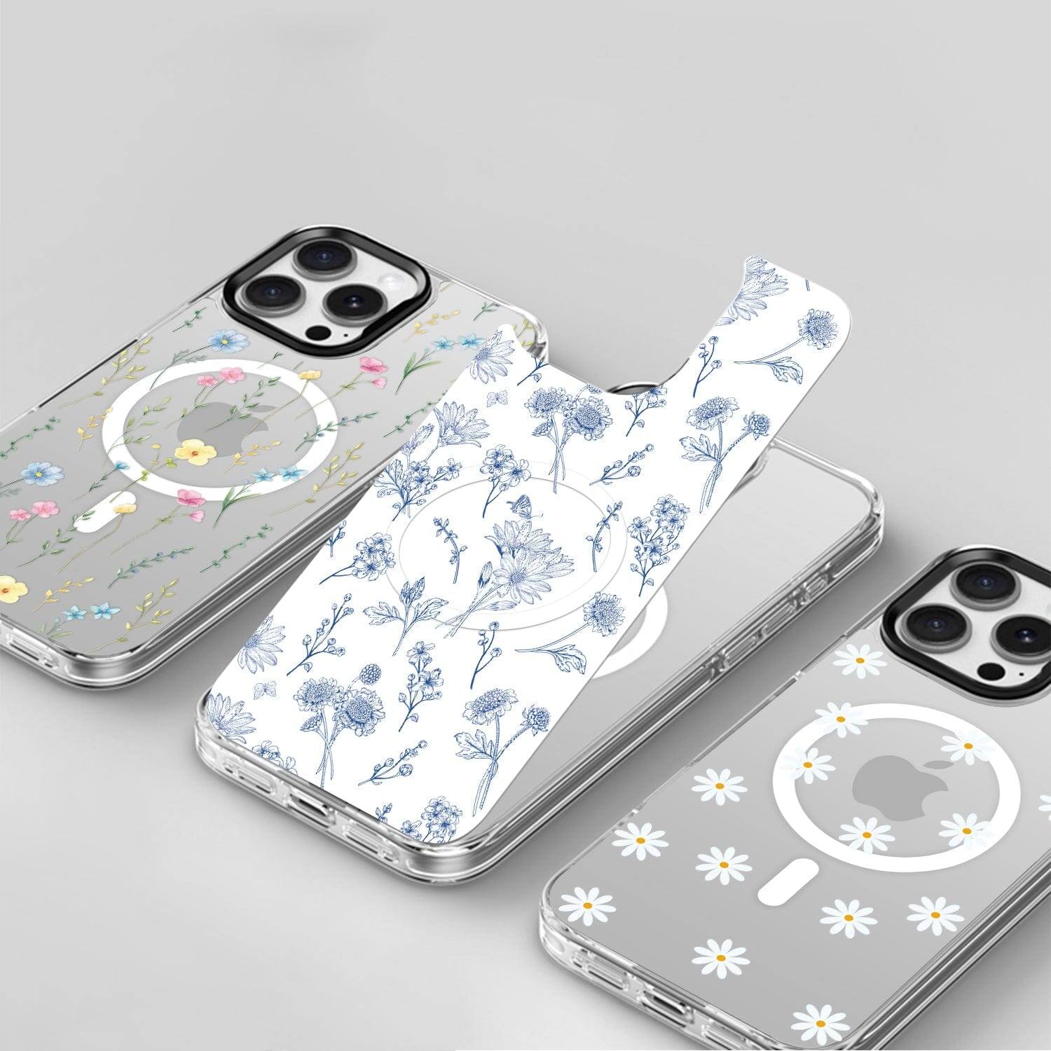 Alt View 1. SaharaCase - Inspire Series Case with Swappable Floral Design - iPhone 16 Pro - Floral - Floral.