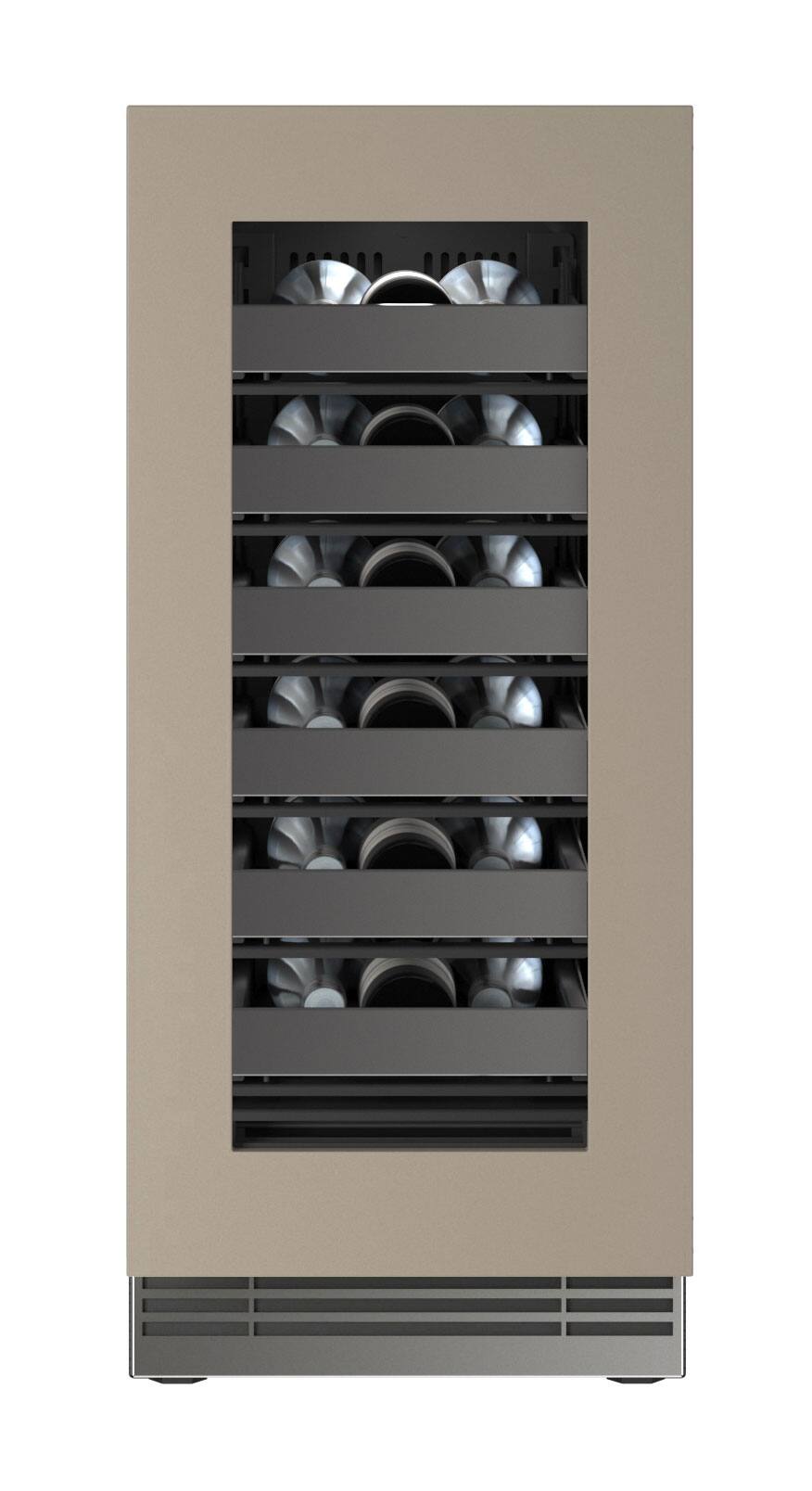 Alt View 3. U-Line - 15"W. 2.8 Cu.Ft. Built-In Wine Refrigerator-Panel Ready Frame w.Glass - Panel Ready.