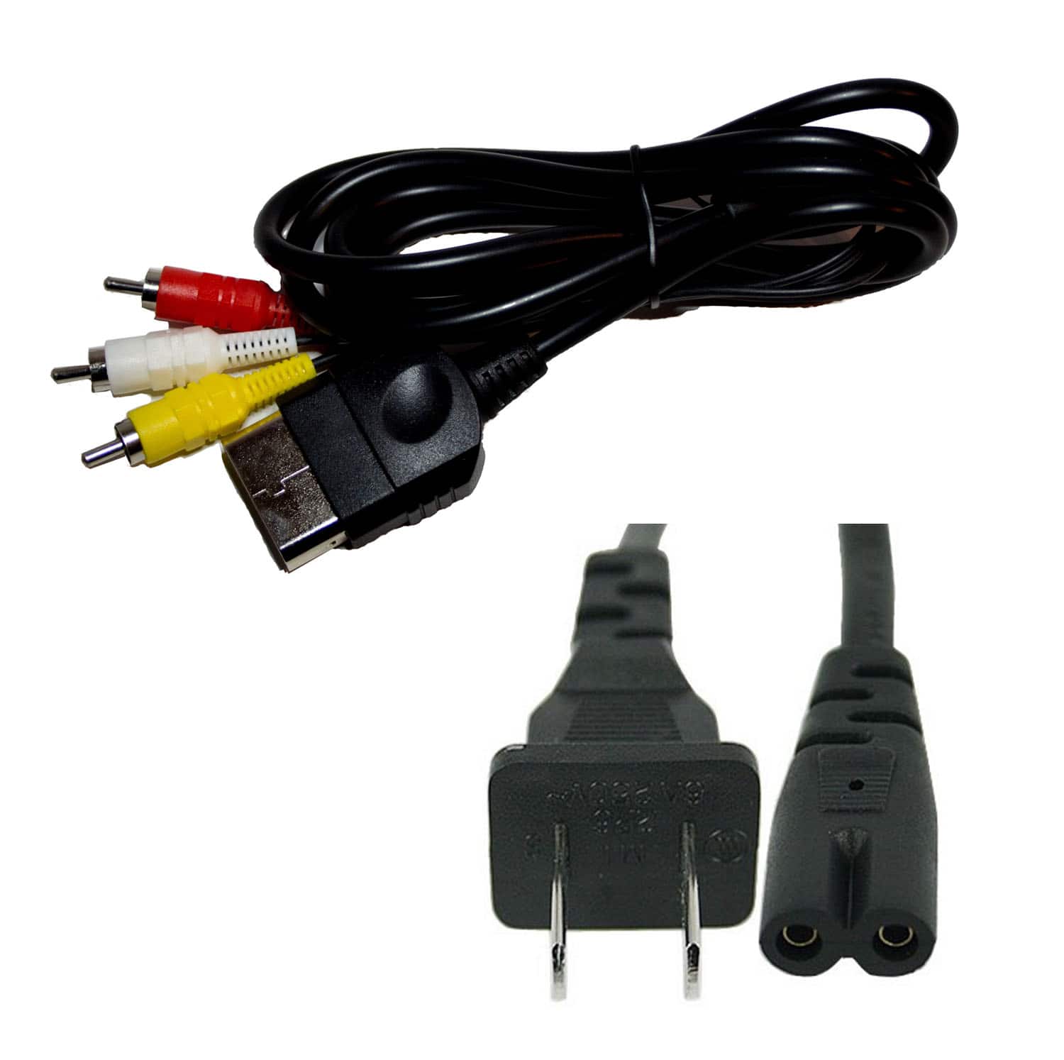 Xbox Original Parts Bundle Power Adaper And AV Cable By Mars Devices - Black