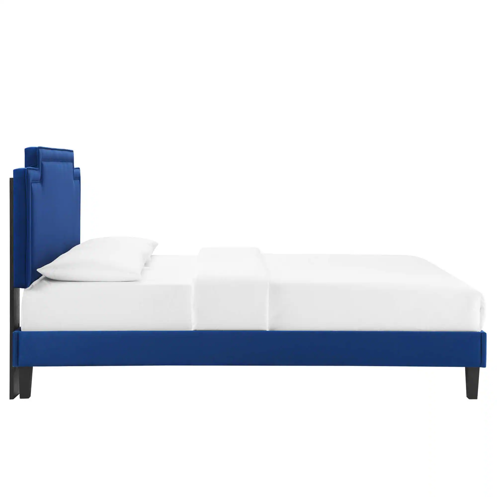 Back. Modway - Maven Full Size Fabric Upholstered Platform Bed - Ivory.