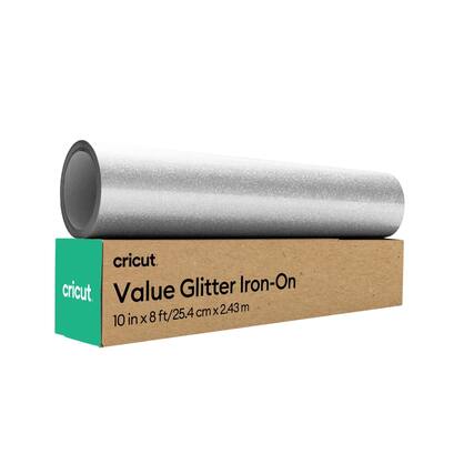 cricut Value Glitter Iron-On
10 in x 8 ft / 25.4 cm x 2.43 m