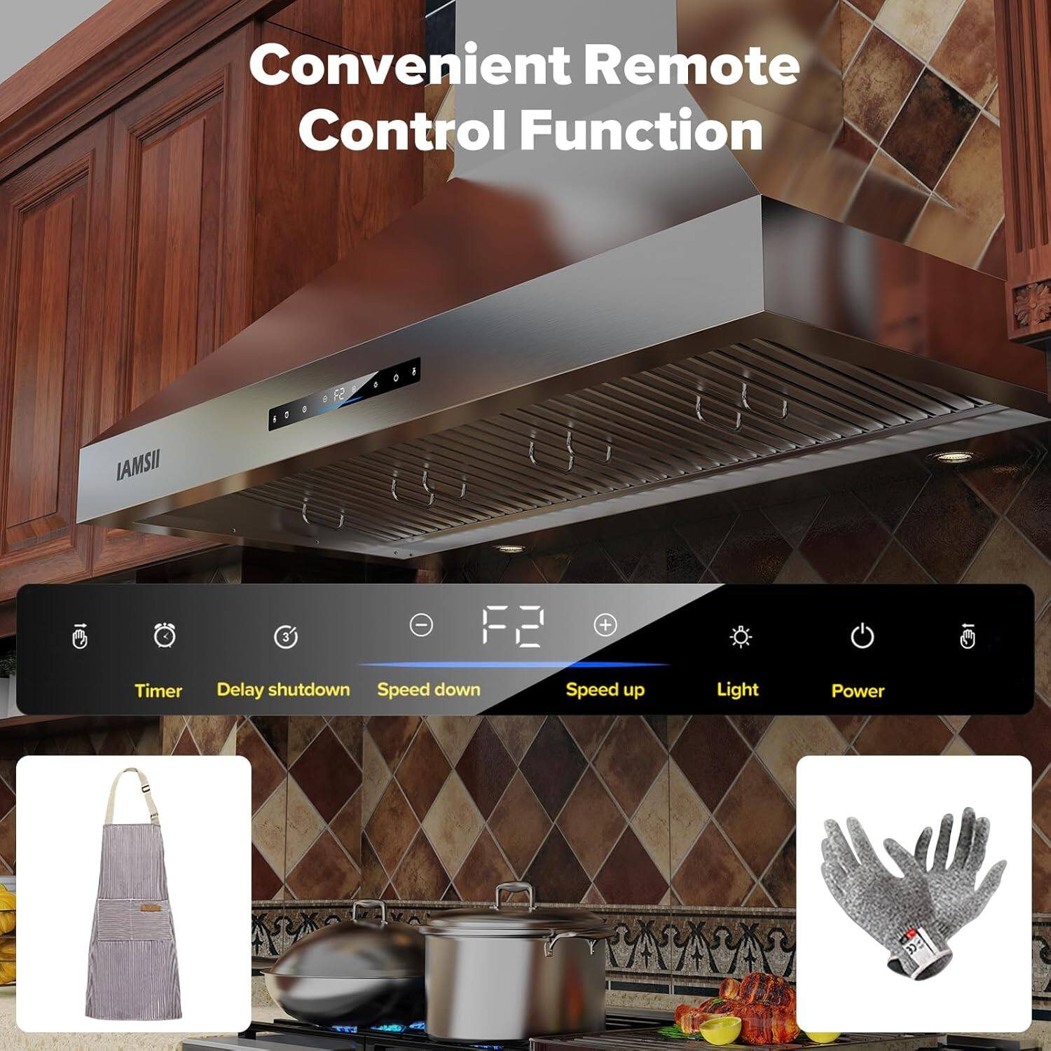 Convenient Remote Control Function

- Timer
- Delay shutdown
- Speed down
- Speed up
- Light
- Power

CE