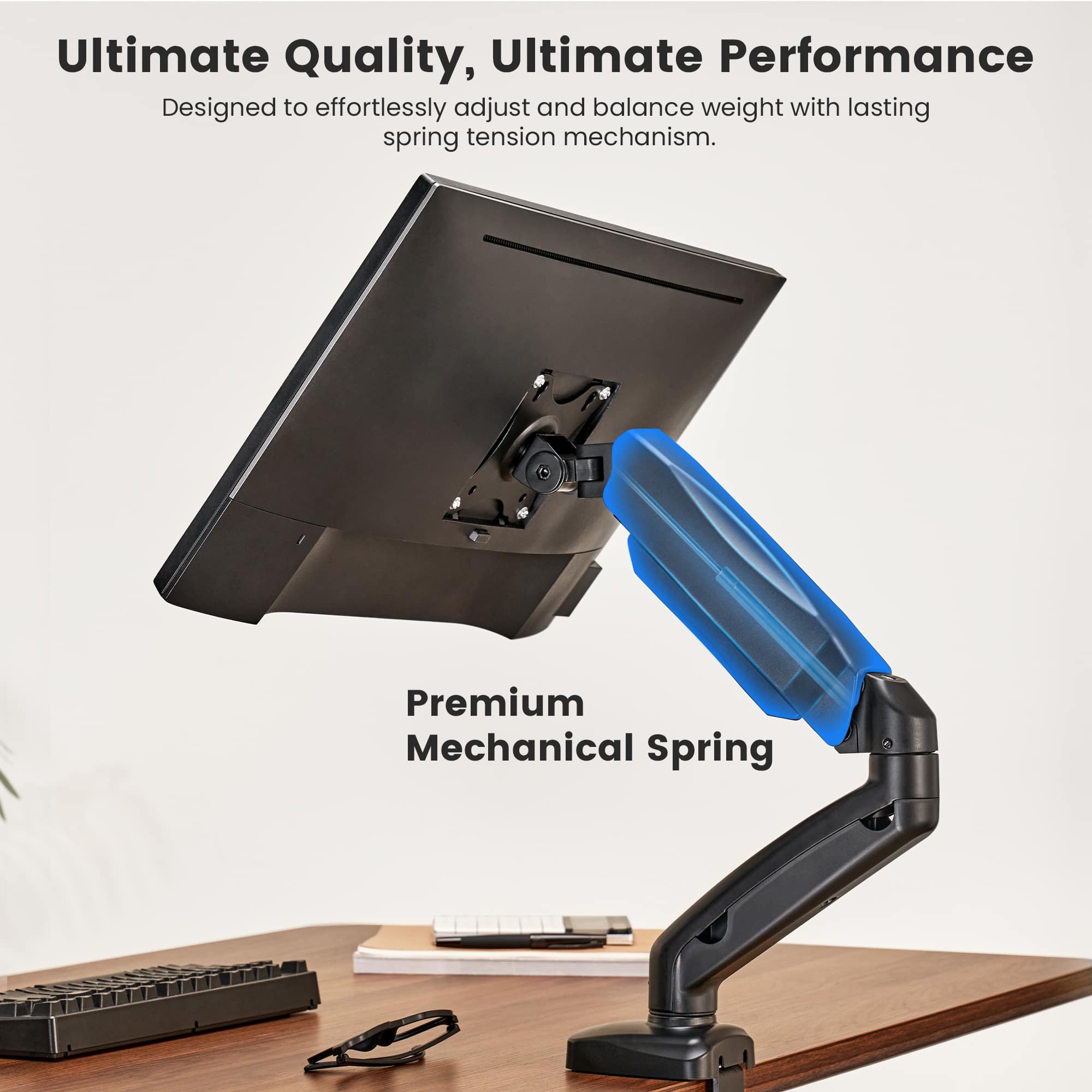 Ultimate Quality, Ultimate Performance Designed to effortlessly adjust and balance weight with lasting spring tension mechanism. Premium Mechanical Spring.