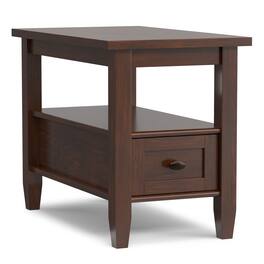 Simpli Home - Warm Shaker 14 inch Wide Solid Wood Transitional Narrow Side Table - Russet Brown