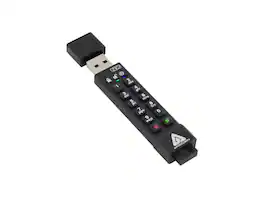 Apricorn - Apricon Aegis Secure Key 3NX 32GB - 256-Bit AES XTS Encrypted USB 3.1 with FIPS 140-2 Level 3 & Keypad - Black