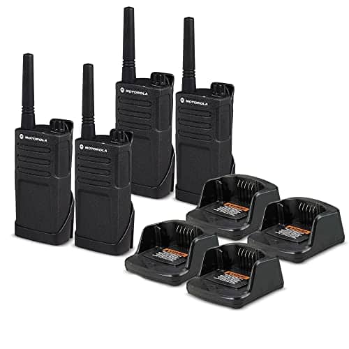4 x Motorola RMM2050 On-Site 2-Way Radio (RMM2050) - 4 Pack Bundle - Black
