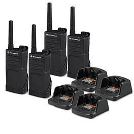 4 x Motorola RMM2050 On-Site 2-Way Radio (RMM2050) - 4 Pack Bundle - Black