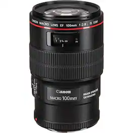 EF 100mm f/2.8L IS USM Macro Lens for Canon Digital SLR Cameras (International Model) - Black