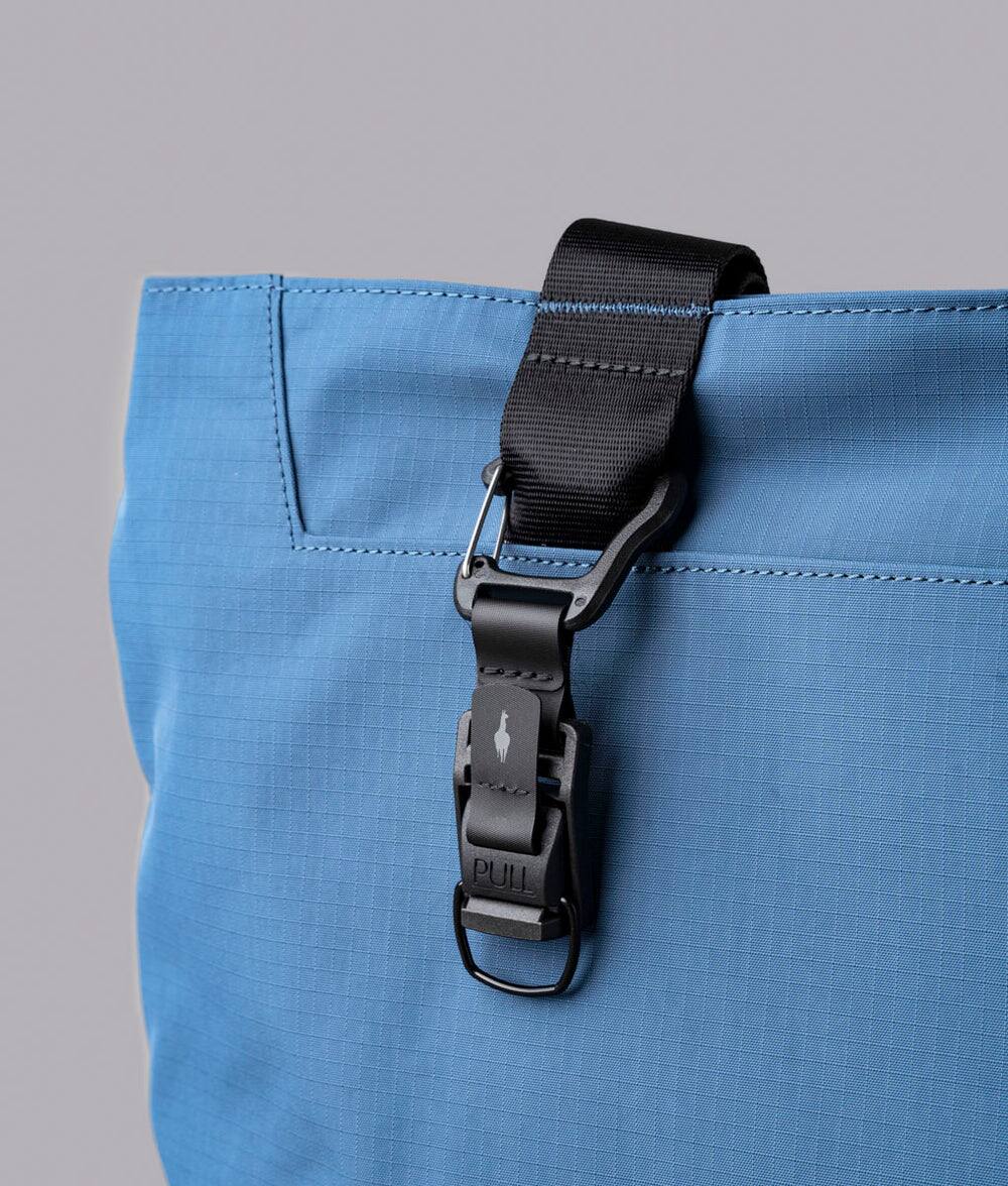 Alt View 6. ALPAKA - Elements Tote Bag 14.5L Weatherproof Foldable Travel Tote with Magnetic Closure - Blue/G Axoflux 210D.