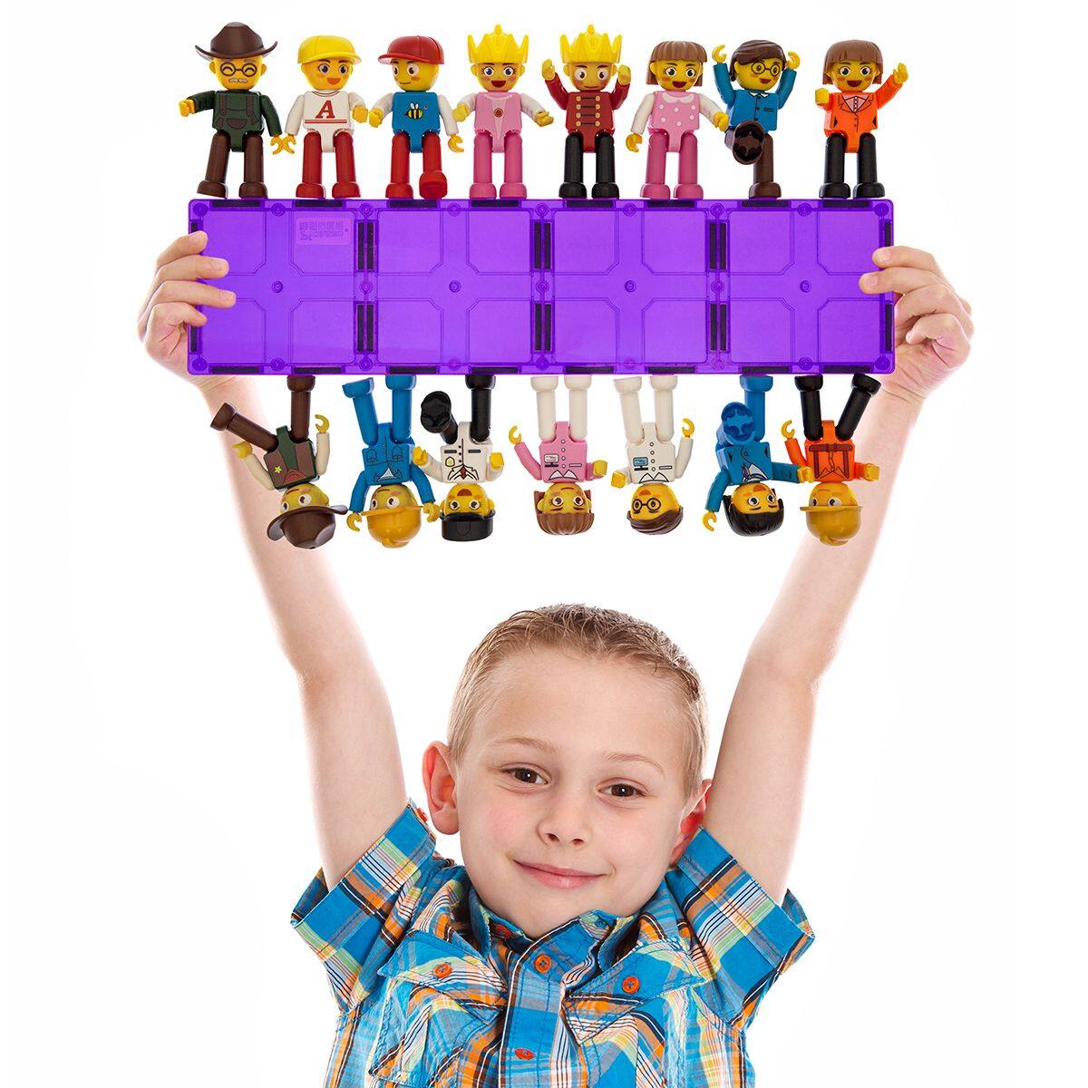 Alt View 2. PicassoTiles - Picassotiles 15 PC Character Figure Set, Magnetic Tiles and Brick Compatible for Kids 3+.