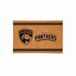 Evergreen Enterprises - Florida Panthers 24" x 36" Outdoor Monochrome Team Logo Coir Mat - Brown