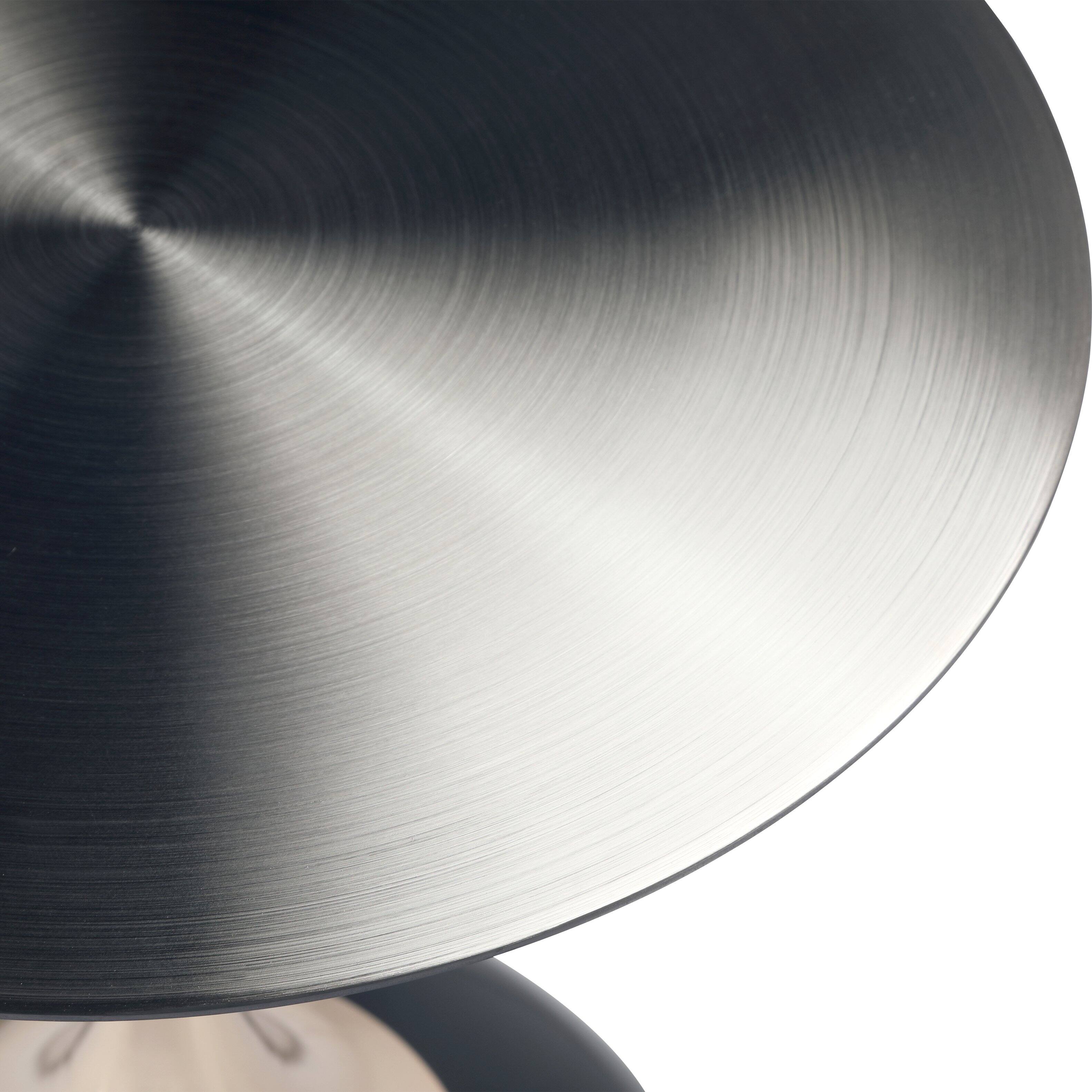 Alt View 5. LeisureMod - Savoy Black Circular Top End Table with Powder Coated Finish for Living Room/Offices - Shiny Black.