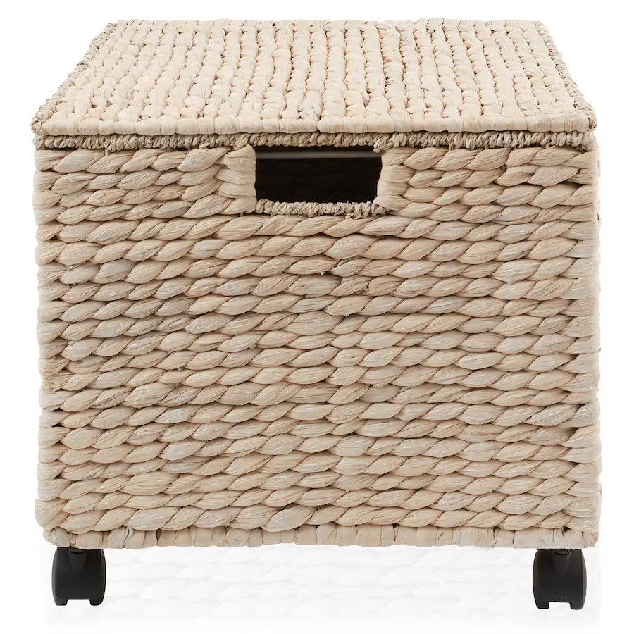 Casafield Rolling Filing Cabinet Water Hyacinth File Organizer ...