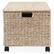 Alt View 3. Casafield - Rolling Filing Cabinet - Water Hyacinth File Organizer - Whitewash.
