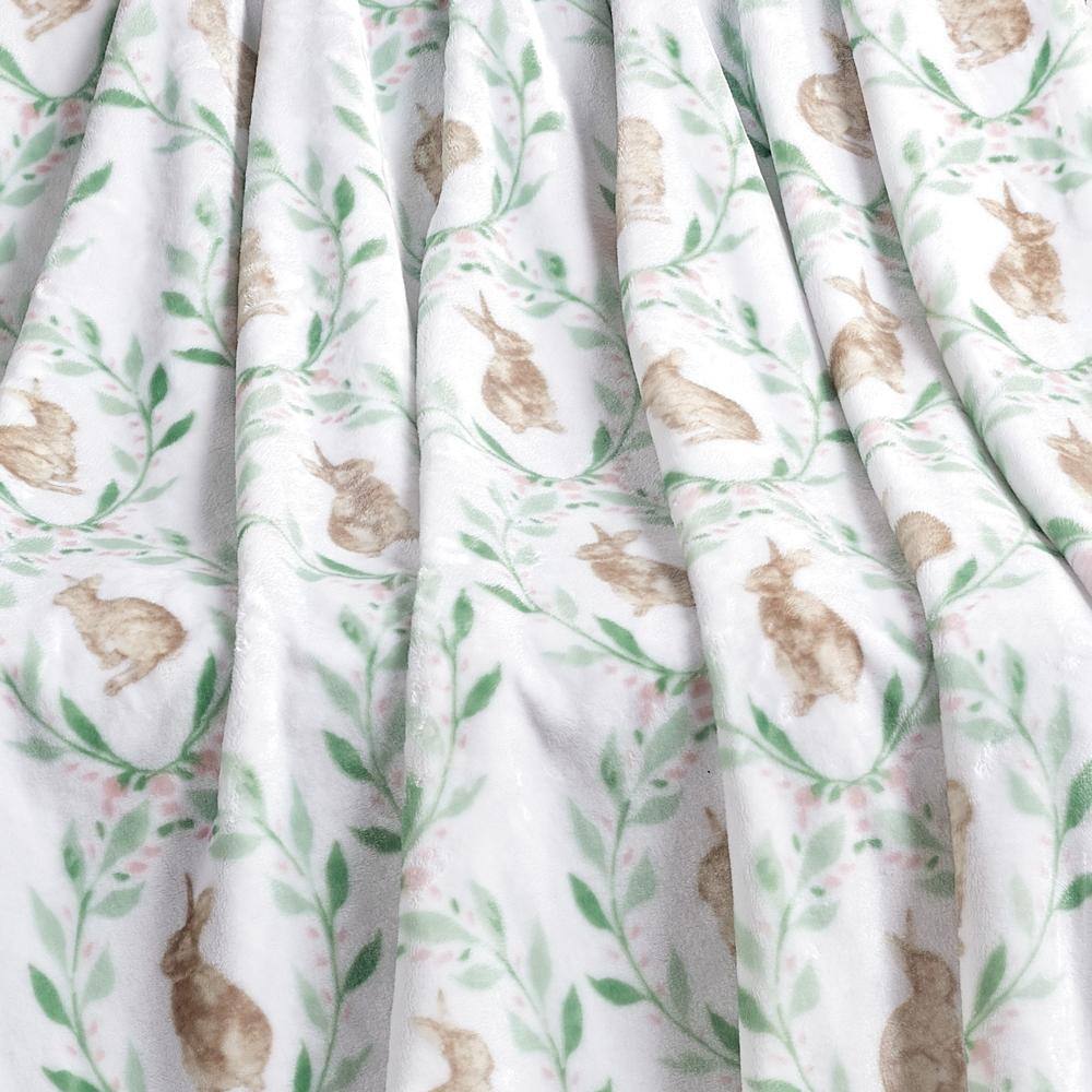 Alt View 3. Noble House - Plazatex Jas plush Decorative Warm and Comfortable Machine Washable Throw 60" x 70" White - White.