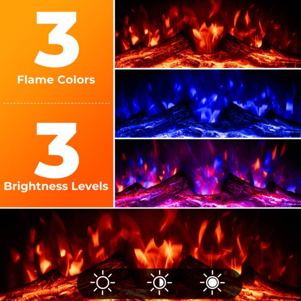 3 Flame Colors  
3 Brightness Levels