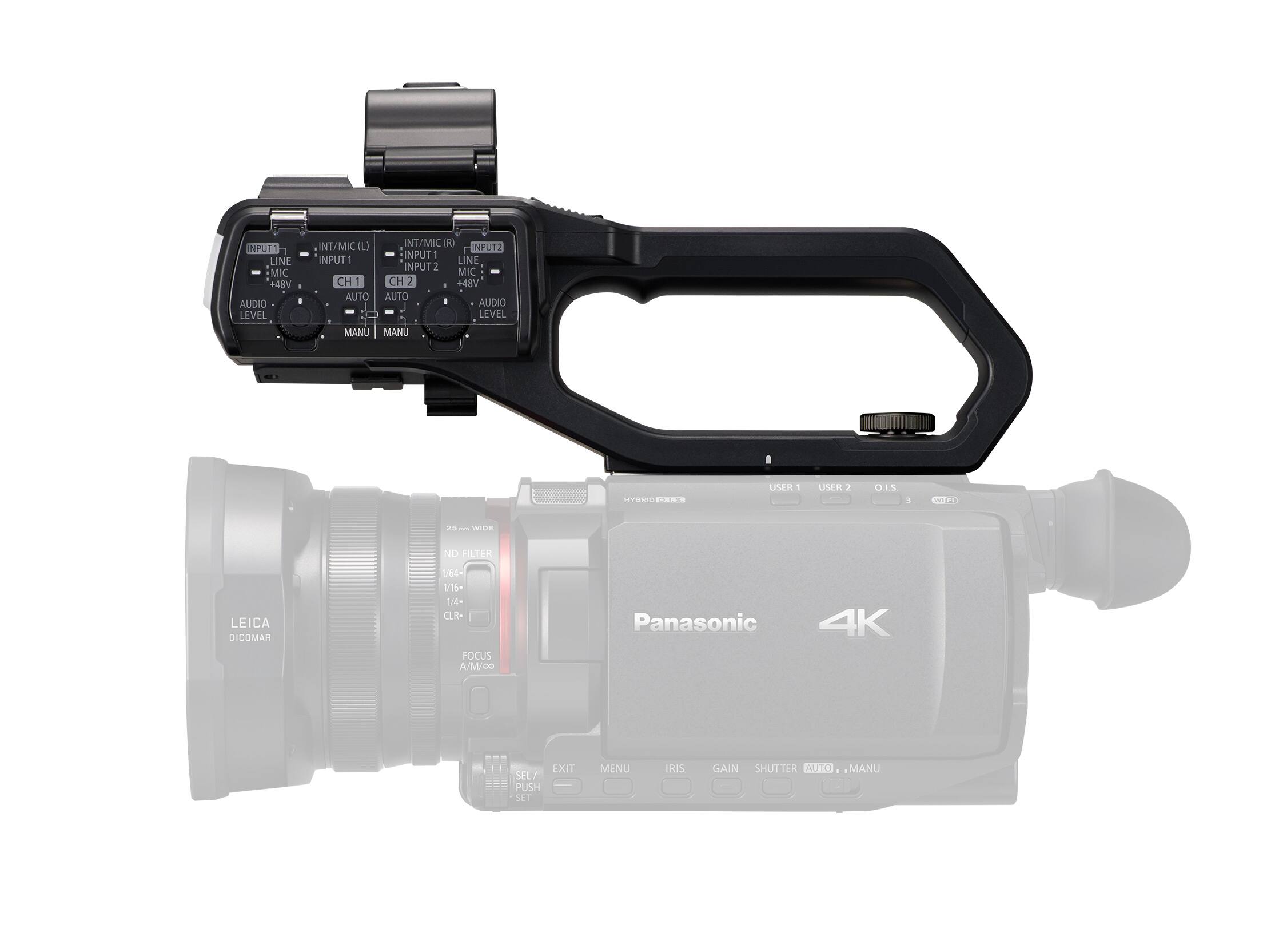 Left. Panasonic - Panasonic VW-HU1 Detachable Handle Unit for The HC-X1500 - Black.