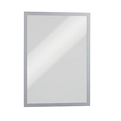 Front. Durable -  Duraframe Sign Holder, 11" x 17", Wall Mounted, Gray/Silver, 2/Pack  - Gray/Silver.