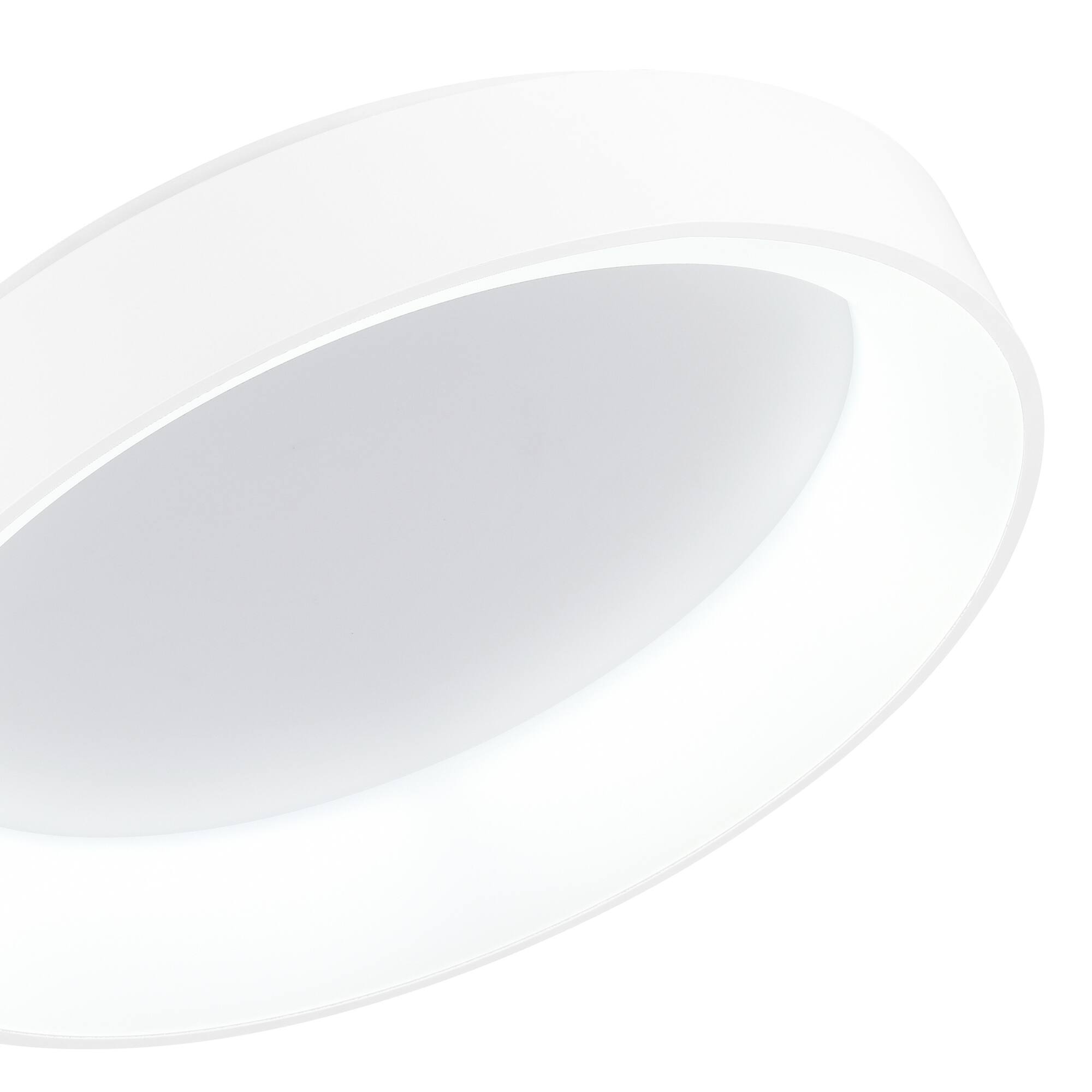 Back. CWI Lighting - Arenal LED Drum Shade Flush Mount With White Finish - White.