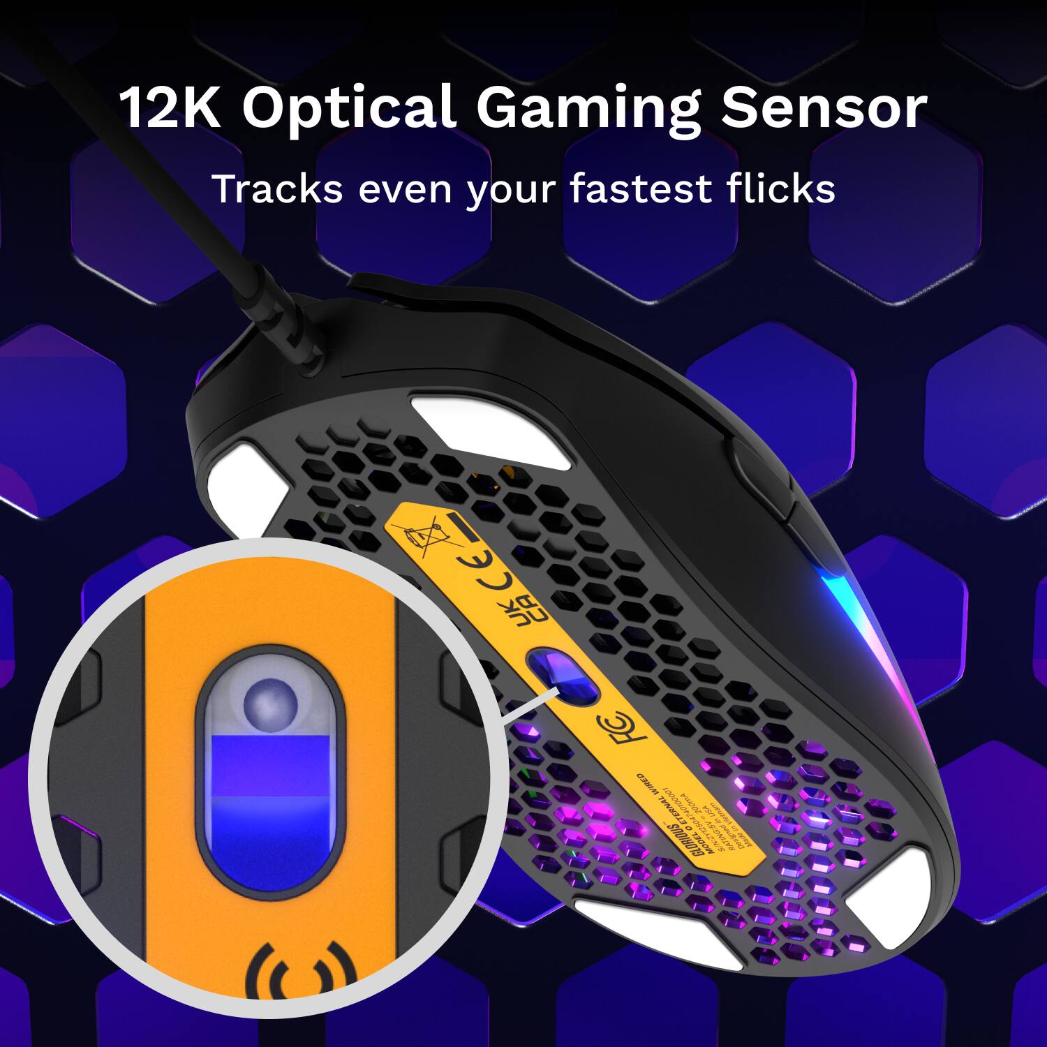 12K Optical Gaming Sensor Tracks even your fastest flicks