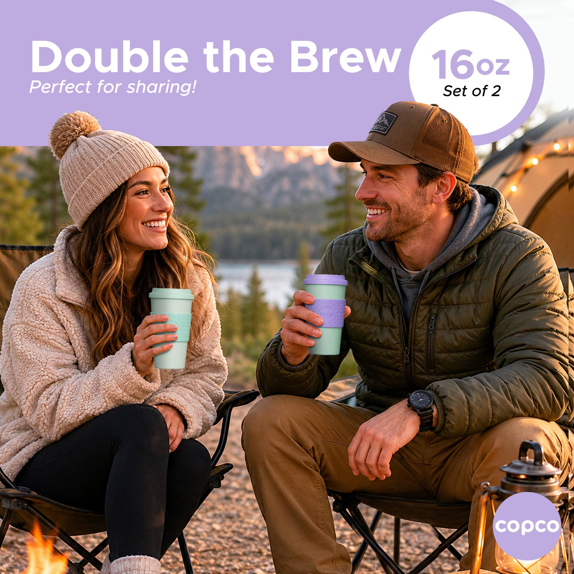 Double the Brew  
16oz  
Perfect for sharing!  
Set of 2  
copco