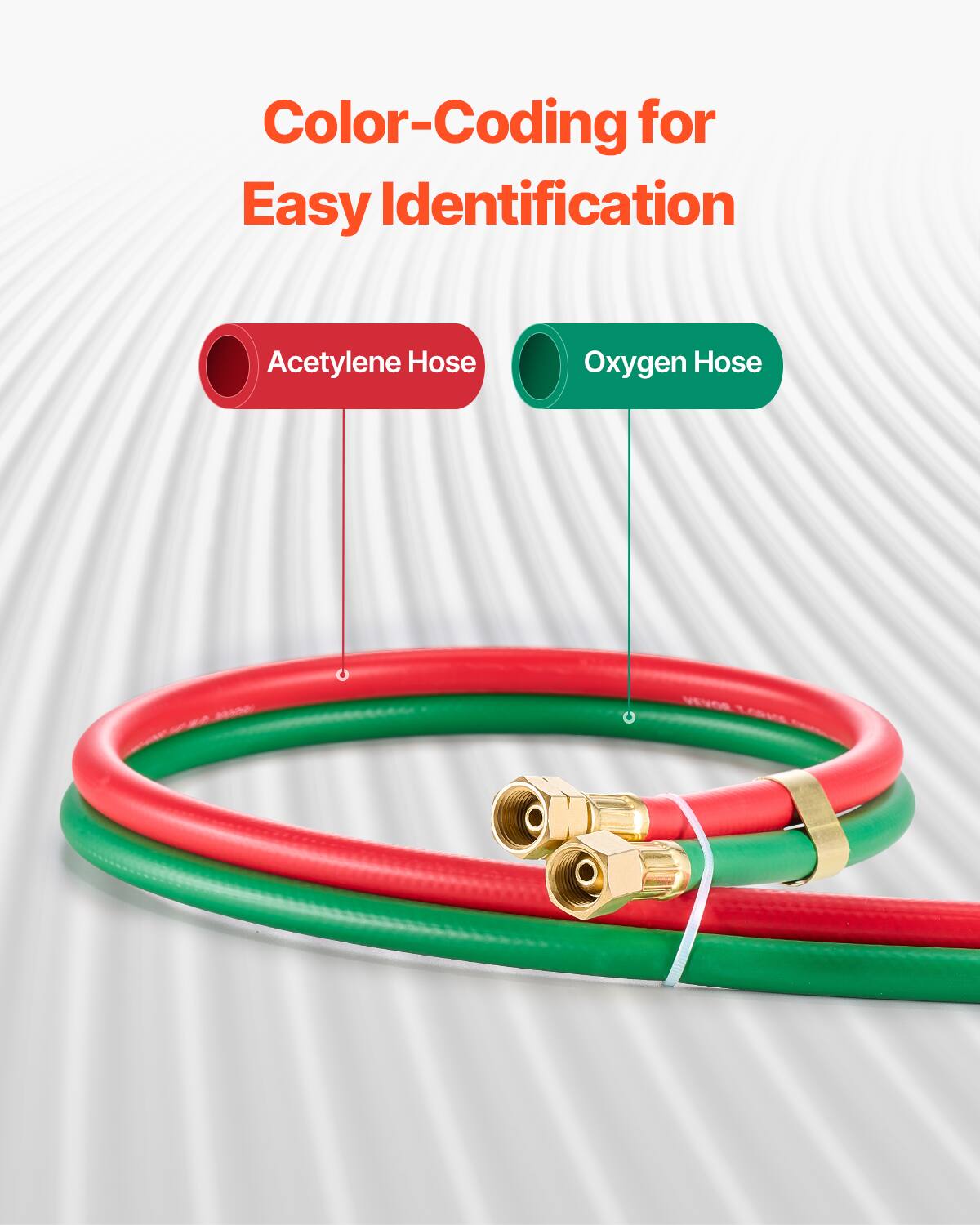 Color-Coding for Easy Identification

Acetylene Hose

Oxygen Hose
