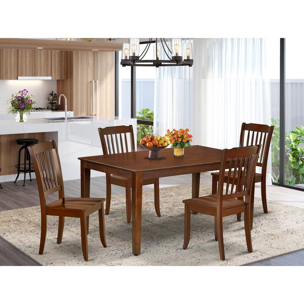 Left. East West Furniture - Dining Room Set Mahogany - Brown.
